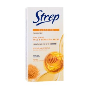 Strep Sugaring Wax Strips Face & Sensitive Areas   Sensitive Skin 20 pc