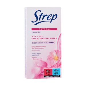 Strep Crystal Wax Strips Face & Sensitive Areas   Normal Skin 20 pc