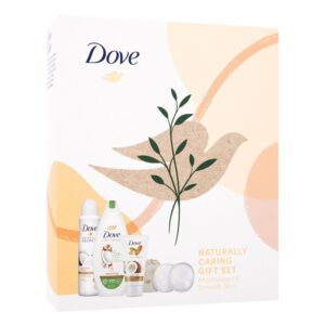 Dove Naturally Caring Gift Set Shower Gel Care By Nature Restoring 225 ml + Hand Cream Restoring Care 75 ml + Antiperspirant Restoring Ritual 150 ml + Reusable Make-up Remover Tampons 2 pcs   225 ml
