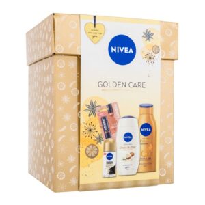 Nivea Golden Care  Q10 Firming Bronze Lotion 400 ml + Shower Gel Shea Butter & Botanical Oil 250 ml + Antiperspirant Black & White Invisible Silky Smooth 50 ml + Labello Caring Beauty Nude 4,8 g   400 ml